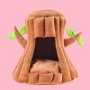 Tree Shaped Pet Cat Home Sleeping Bed Tree, Tent Home Pet Cat Dog Bed Semi-Closed Nest Cushion Tree Shape House Cave Cute Detachable Warm Cave