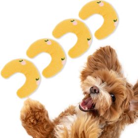 Cat Pillow, Small Pillow for Cat, Cat Blankets for Indoor, Pet Toy, Small Banana Donut Bed for Pets, Little Pillow for Cats No Heating Pad, Real Littl (Color: Yellow × 4)