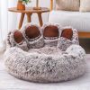 Dog Bed Cat Pet Sofa Cute Bear Paw Shape Comfortable Cozy Pet Sleeping Beds For Small, Medium, And Large Dogs And Cats, Soft Fluffy Faux Fur Cat Cushi
