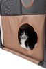 Pet Life Kitty-Square Obstacle Soft Folding Sturdy Play-Active Travel Collapsible Travel Pet Cat House Furniture