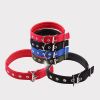 Pet Collar Simple Solid Color Dog Collar Leather Lining Adjustable Small Dog Collar Bichon Labrador Medium To Large Dog Collar