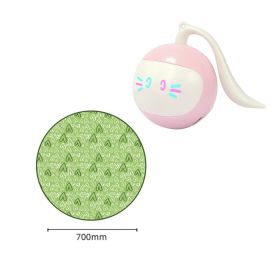 Automatic Funny Cat Toys Electric Motion Undercover Moving Bouncing Rolling Ball Interactive Toy For Indoor Cat Kitty Pet Toy (Option: Green-Pink ball)